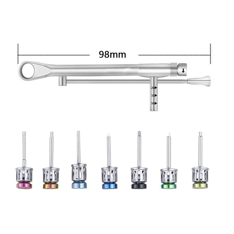 Dental Implant Torque Wrench Kit - Adjustable 10-70Ncm Prosthetic Screwdriver For Implant Restorations