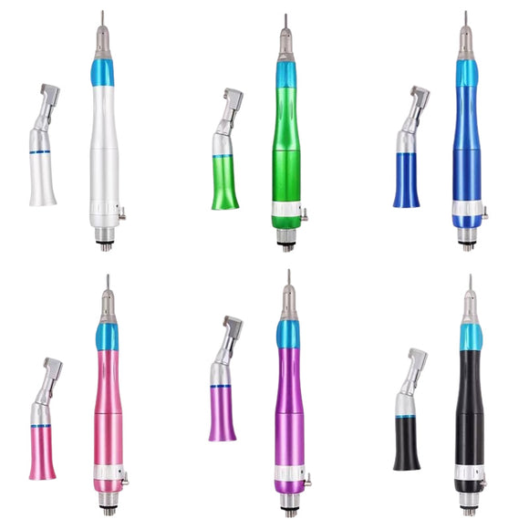 Quality Colorful Dental Low Speed Handpiece Kits Contra Angle Straight Handpiece