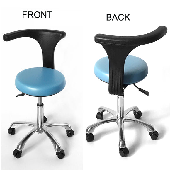 Stainless Steel Height Adjustable Doctor Stool Medical Stool Dental Chair With Backrest